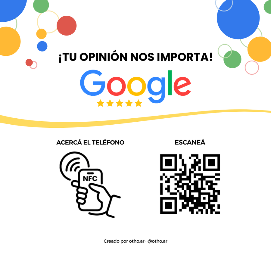 Placa OTHO para reseñas de Google